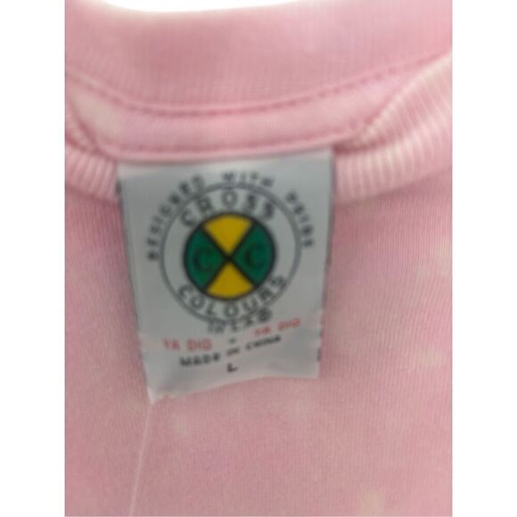 New with tags Cross Colours Pink Long Sleeve Crop Top Black Lives Matter new wit - Picture 9 of 11